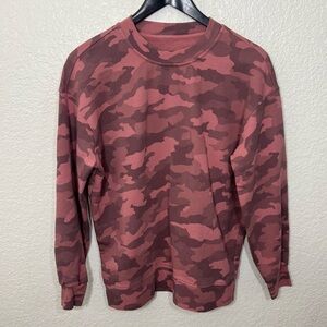 Lululemon Perfectly Oversized Crew Heritage 365 Camo Brier Rose Multi Size 4